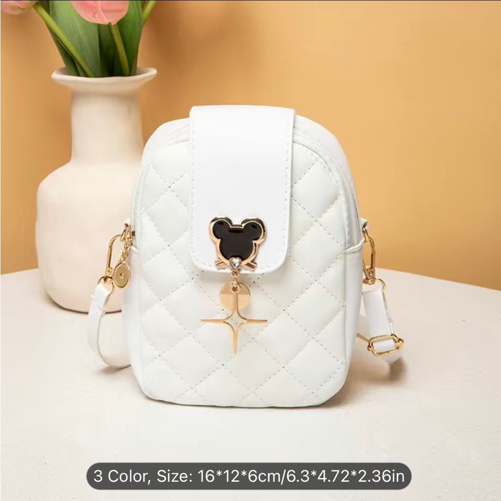 Girls mini mouse quilted shoulder bag